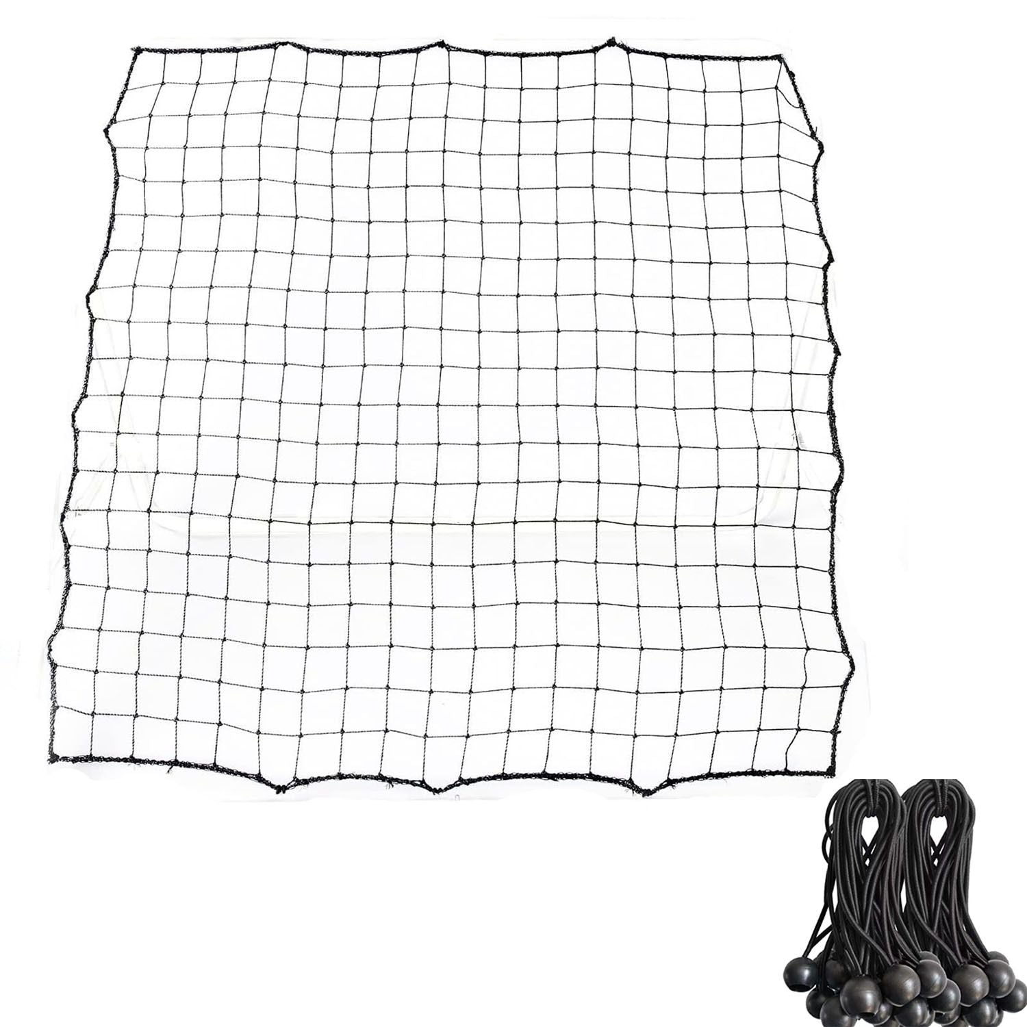 100*100cm Replacement Soccer Rebounder Net Soccer Rebounder Net Soccer Rebounder Net Bounce Back Kickback Football Practice Training Aid （1 net+20 elastic ropes）