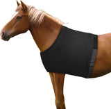 Horse Shoulder Guard, High Elastic Spandex Fabric Horse Vest - Anti-Rub Bib -Comfort Stretch Horse Shoulder Guard  Black