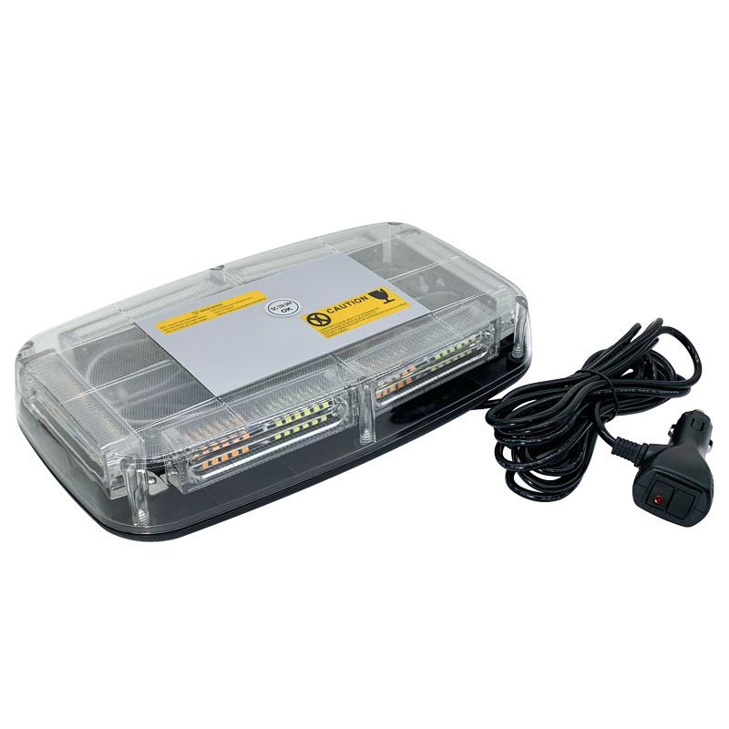 LED Roof Top Strobe Lights, High Visibility Emergency Safety Warning LED Mini Strobe Light bar with Magnetic Base for Trucks, Construction Vehicles
