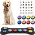 Dog Buttons for Communication, 8 Pcs Dog Talking Button Set, Speaking Button for Dogs with Waterproof Anti-Slip Dog Button Mat and 25 Scene Stickers