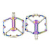 Road/Mountain Bike Pedals - 3 Bearings Bicycle Pedals -  Machined Flat Pedals with Removable Anti-Skid Nails（10.5*9.9cm)