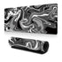 Abstract Black and White Marble Fluid Topographic Contour Map Ink Liquid Wave Gaming Keyboard Mouse Pad Mousepad Desk Mat Huge Extended XL Stitched Edge Rubber Sole for Home Office(31.5"X 11.8")