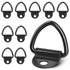 10 Pack Bed Tie Down Anchors V Rings 992lb Surface Mounting On Bed Desk Rail for Trailer Cargo Truck Hook Bolt Anchor Point Lashing V-Ring