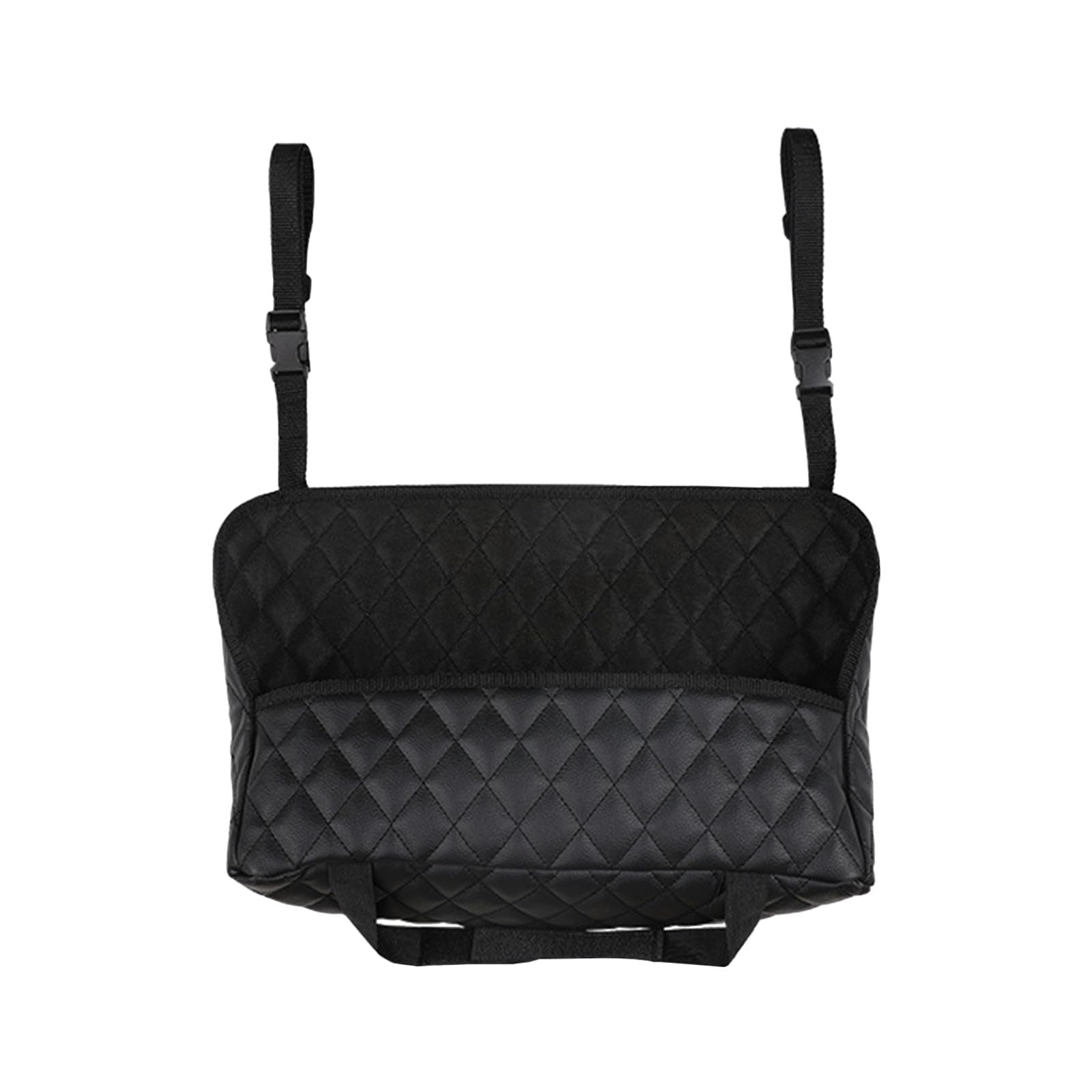 Car Purse Holder - Durable Leather Seat Back Organizer, Front Seat Storage Barrier, Pet & Kids Driver Storage Netting Pouch （Classic）