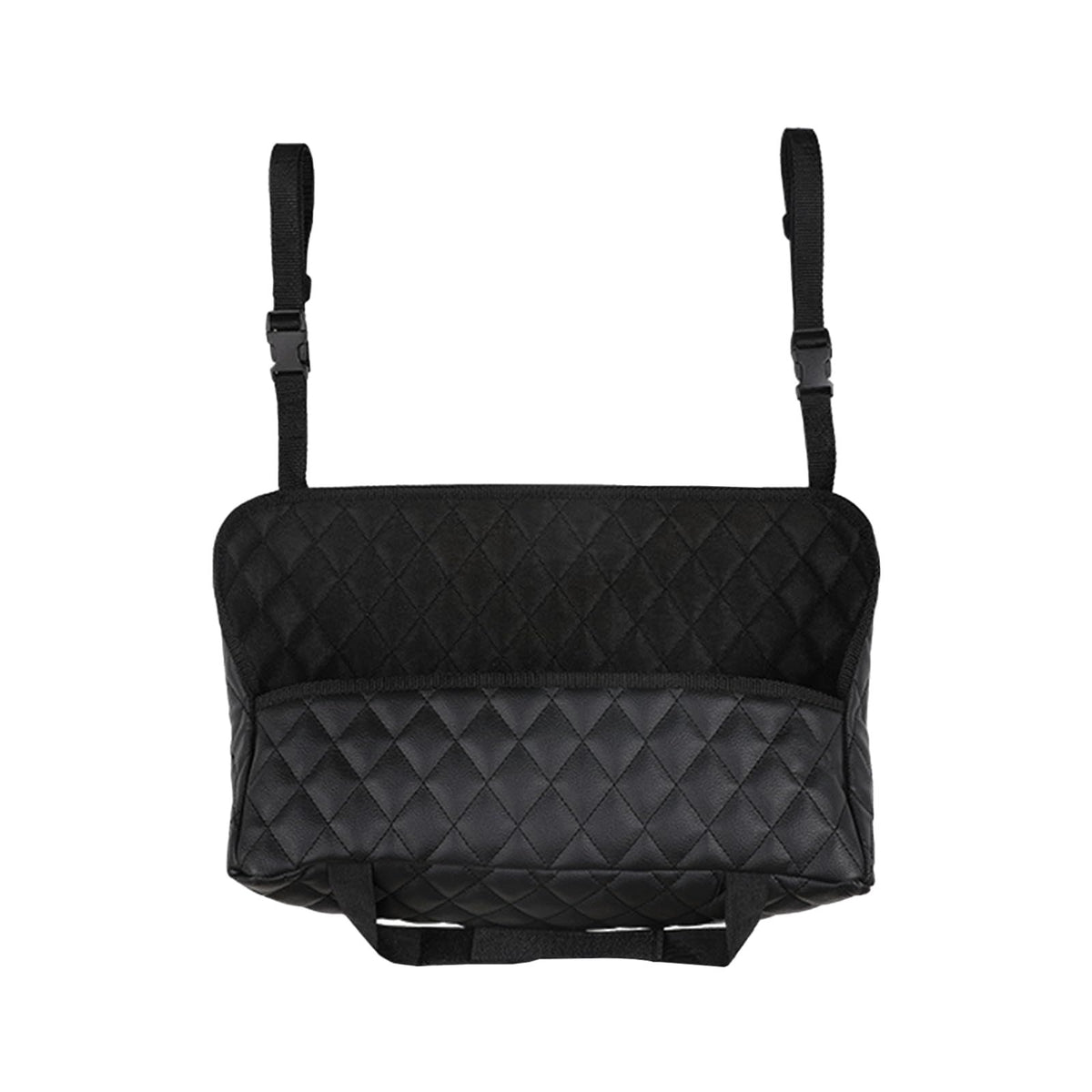 Car Purse Holder - Durable Leather Seat Back Organizer, Front Seat Storage Barrier, Pet & Kids Driver Storage Netting Pouch （Classic）