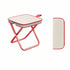 Camping Stool Portable Folding Stool with Carry Bag   Portable Stool for Camping Fishing Hiking BBQ Red (thickened carbon steel pipe - thickened chair surface)