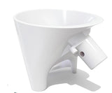 Flour Funnel for Kitchen Aid Mixer, Mess Free Guided Pouring, Easy Clean Durable Accessory for Baking and Cooking Prep (White)