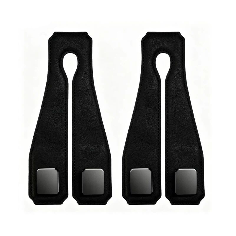2 Pack Car Seat Back Storage Hooks - Headrest Hooks for Purses and Bags, Universal Hidden Multifunctional (Black)