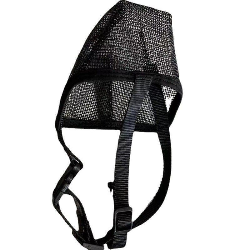 Dog Muzzle,  Mesh Muzzles for Small Large Dogs, Soft Covered Mouth Guard with Adjustable Straps, Prevent Biting Chewing and Licking (M Black)