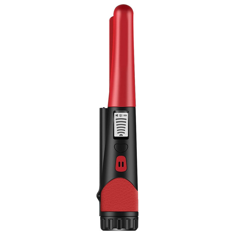 Metal Detector Pinpointer for Adults & Kids Fully Waterproof Underwater Metal Detector Wand Handheld Pin Pointer with LCD Screen & LED Light, 360°High Sensitivity Accuracy Detection, Red