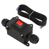 Inline Cord Switch 16A DC Waterproof Inline Switch IP66 Red Lighted with Wire Outdoor Inline Power Lamp ON/Off Switch
