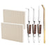 6 Pcs Jewelry Soldering Kit Include 2 Honeycomb Ceramic Block 1 Copper Tongs 3 Tweezers, Soldering Boards Plate Jewelers Making Melting Casting Tools Supplies