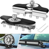 Led Light Bar Mounting Brackets 2pcs Universal Hood Led Work Light led Pods Mount Bracket Clamp Holder for SUV Truck Off Road Installed No Need Drilling,