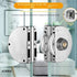 Glass Door Lock with Stainless Steel Double Bolts Swing Push, Double Sliding Security Door Lock  Thick Glass