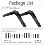 TV Stand Legs for Smart Tv  with Screws, Please Check TV Models Before Purchase TV Stand Legs Replacement, Easy Installation