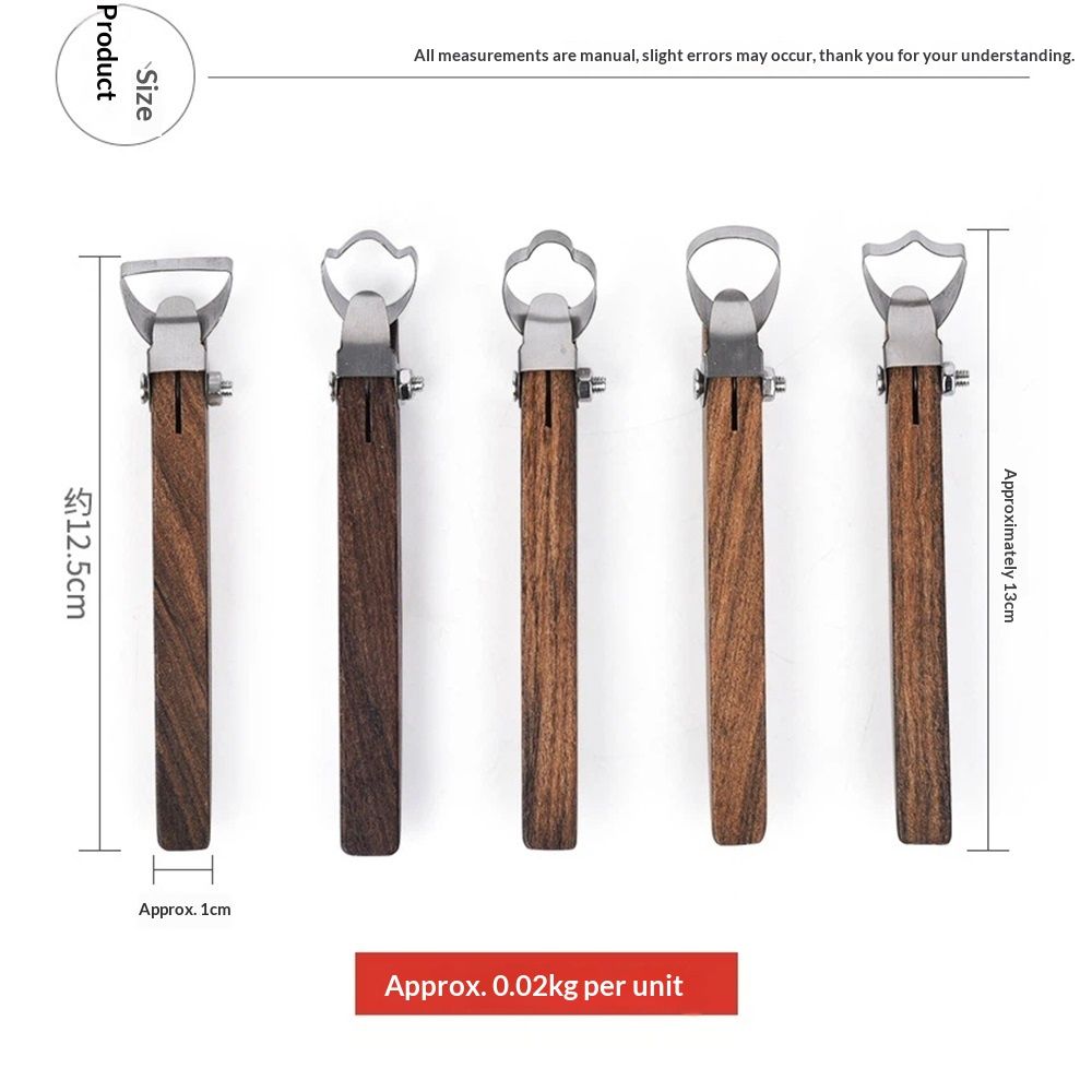 Pottery Handle Making Tool Sculpture Scraper Pottery Carving Tool Pottery Cup Handle Shape Tool for Tea Cup Mug Utensil Vase Handle Clay Cutters (5 PCS)