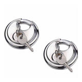 70mm Keyed Alike Heavy Duty Shielded Discus Padlock – 3 Pack- Chrome Plated Security Lock for Storage Shed, Garage, Lockers, Toolboxes, Construction Site Storage and More