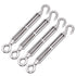 4pcs Shade Sail Hardware, 304 Stainless Steel Turnbuckle Heavy Duty M10 Turnbuckle Hook and Eye Tent Rope Tensioner Adjustable Eye Hook Sun Shade Turnbuckle for Cables Wire
