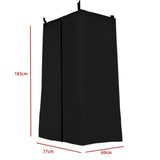 420D Privacy Tent for Boat, Heavy Duty Hanging Changing Room for Top  Portable Privacy Station for Pontoons (black  183*77*69cm）