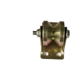 Dia Groove Rigid Caster Wheel Steel for Industrial Machines Carts 4pcs Sliding Gate Wheel, Rigid Caster with Bracket for Inverted Track