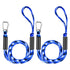Bungee Dock Lines for Boats 4 ft, Heavy-Duty Elastic Anchor Rope with Hooks, Secure Boat Dock Lines, Jet Ski Mooring  Tie Downs (Blue,Black&White, 2 Pack)