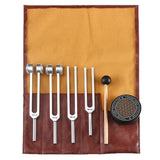 Tuning Forks for Healing Set  Portable in Red Leather Pouch – Medical Grade Sound Healing Instruments for Chakra, Yoga