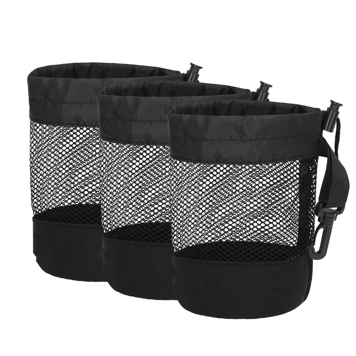 3 PCS Mesh Golf Ball Bags, Golf Pouch Bags, Golf Ball Storage Bag for Golf Tennis Balls,Gym,Shower,Washing Toys,Diving(Golf Ball is NOT included)