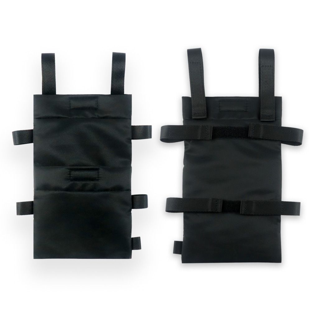 Large Capacity Accessories Storage Pouch Organizer Bag with Drink Holder and Multiple Pockets, Universal Waterproof Crutches Bag, Underarm Crutches Attachment (Black,oniy bag)