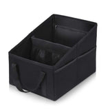 Car Seat Organizer - Passenger Seat Organizer, Collapsible Small Car Seat Storage Organizer for Console Front/Back, Automotive Backseat Organizer with Belt 4 Cup Holders for Kids Accessories
