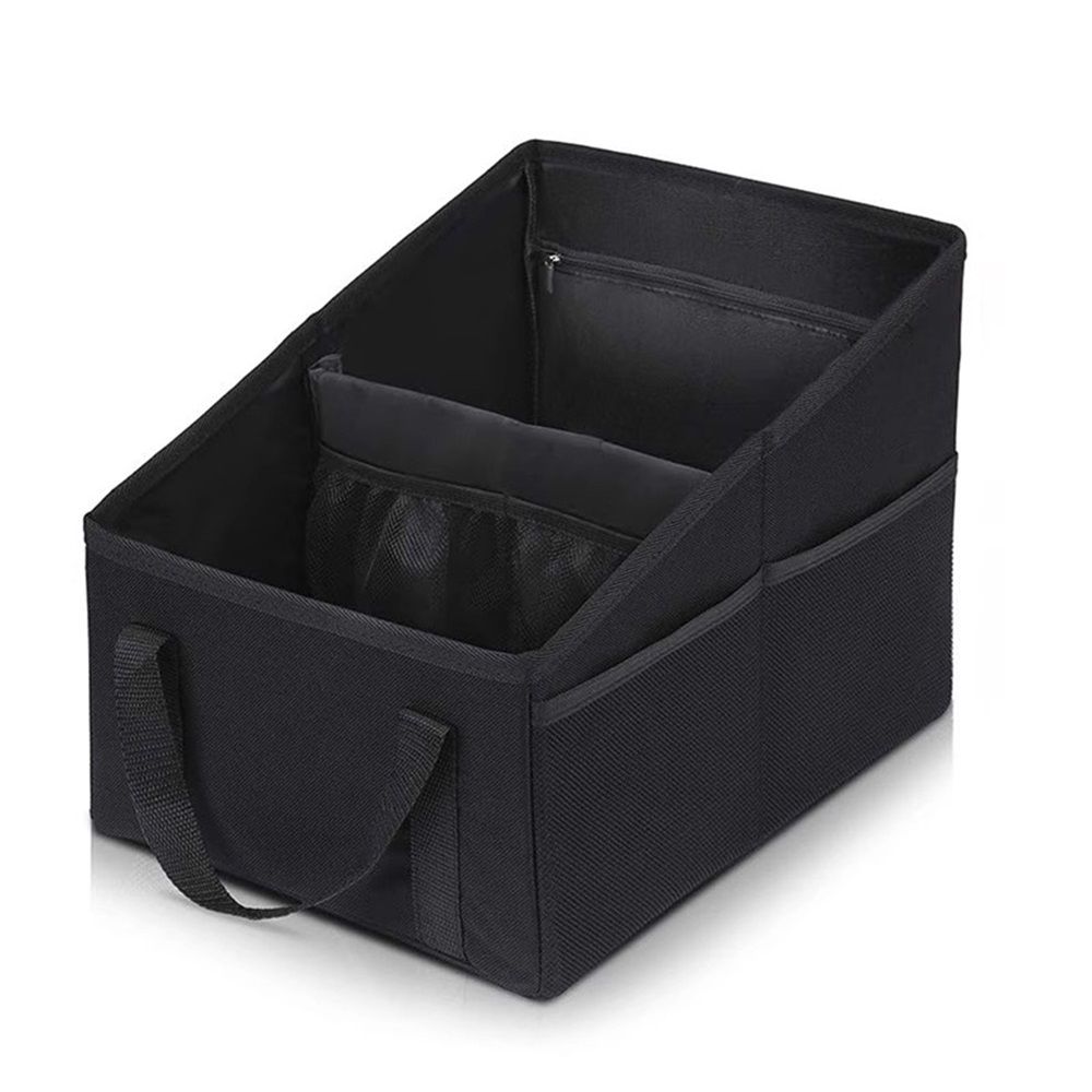 Car Seat Organizer - Passenger Seat Organizer, Collapsible Small Car Seat Storage Organizer for Console Front/Back, Automotive Backseat Organizer with Belt 4 Cup Holders for Kids Accessories