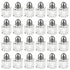 24 pack 1/2 oz Mini Salt Shakers Stainless Steel - Mini Square Glass Cube Salt and Pepper Shakers with Stainless Steel Top Individual Shakers for Restaurants or Weddings