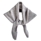 Wool Knitted Triangle Scarf for Women Head Scarf Girl Aesthetic Accessories Streetwear Triangle Shawl (gray)