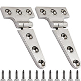 2 pack Stainless Steel T Hinges Marine Grade Heavy Duty Boat Hatch Hinge Casting Cabinet Hardware Door Hinge with Screws