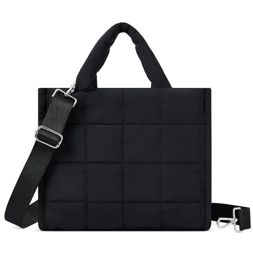 Puffer Crossbody Bags for Women Quilted Tote Bag Puffy Weekender Overnight Bag Nylon Shoulder Handbag