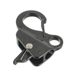 Boat Anchor Hook Sliding Hook,Stainless Steel Easy to Use Knotless Anchor System with Quick Release for 3/8" Rope Jet Skis Pontoon  （black）