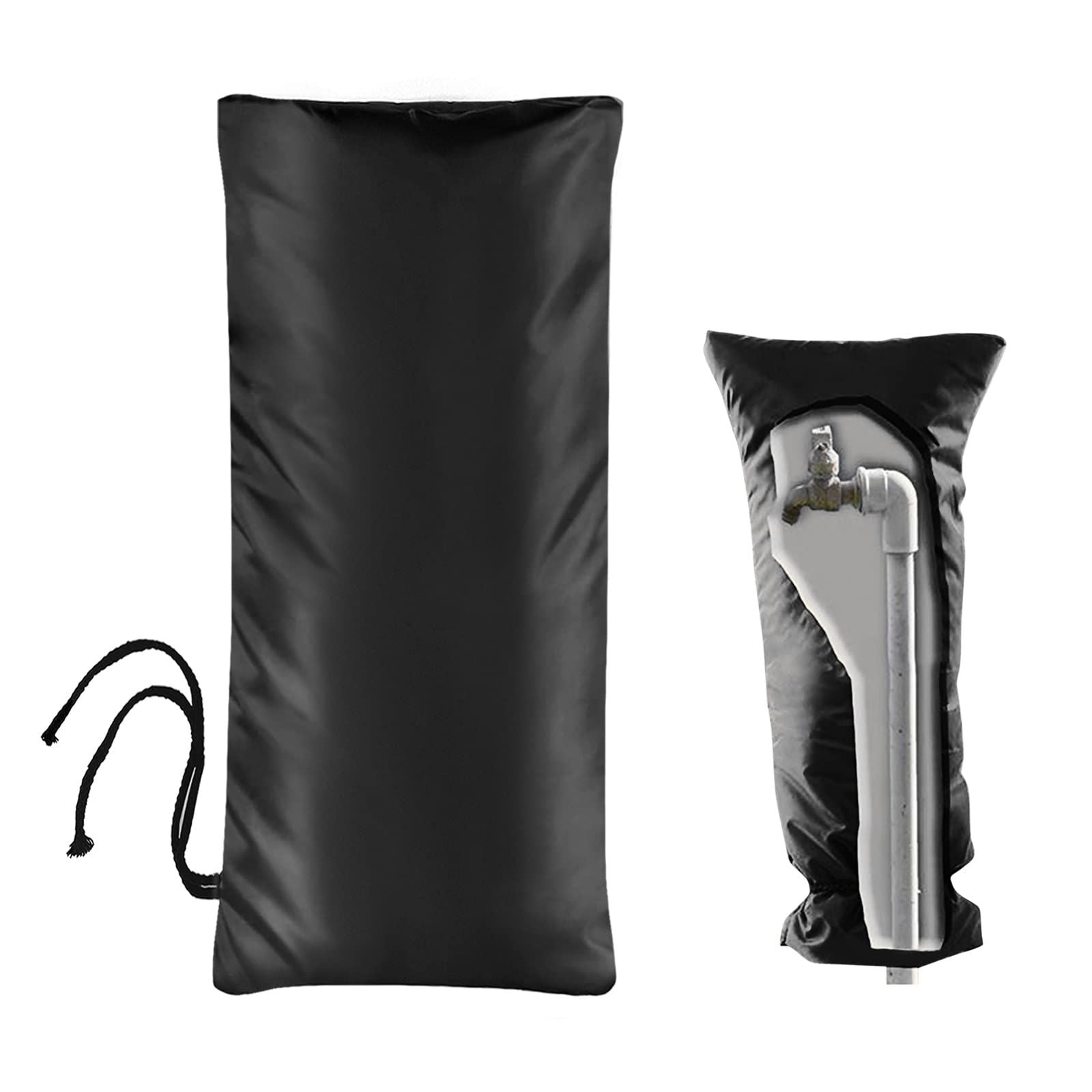 Outdoor Faucet Cover Socks for Winter Freeze Protection, 51*20cm W Large Faucet Covers for Outside, Reusable Outdoor Yard Spigot Cover, Antifreeze Long Water Insulated Faucet Cover Socks
