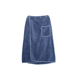 Men's towel bag , ultra-fine fiber towel soft and comfortable absorbent body bag with oversized button design, ( blue)