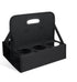 Portable 6-Cup Drink Carrier with Handle -, 6 Cup Foldable Portable Drink Carrier, Reusable Cup Holder Carry Coffee, Wine, Cocktails, Hot and Cold Beverages for Delivery and Take Out (Black)