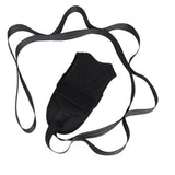 Stretch Strap with Loops for Foot and Calf - Ideal for Physical Therapy, Achilles Tendonitis Relief, and Plantar Fasciitis - Perfect for Yoga, Gymnastics, and Flexibility Training (Black)