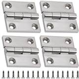 316 Stainless Steel Hinges Marine Grade 2" x 2" Heavy Duty Boat Hatch Hinge (50 mm X 50 mm) 4 Pack Casting Cabinet Door Hinge with Screws