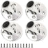 4 pack Boat Hand Rail Fitting Heavy Duty 316 Marine Round Base with Screws, Hand Rail Fitting Rail Tube Stanchion Base Column Accessories