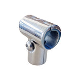Heavy Duty 316 Boat Hand Rail Fitting- Polished 90 Degree T/Tee Hinged/Split Fitting 1" Tube, Handrail Structural Pipe Fitting