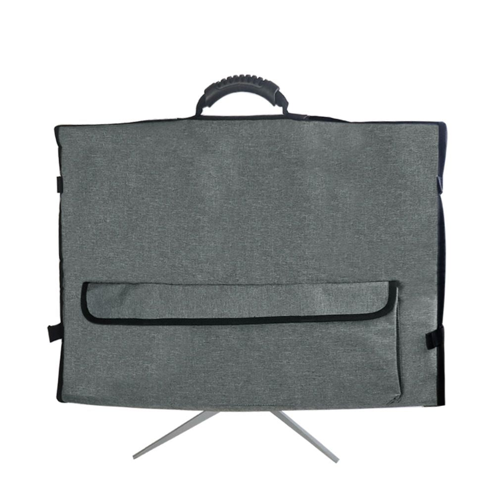 27 Inch Monitor Carrying Case, Universal 27" Computer Monitor Bag with Rubber Handle and Pockets, Gray