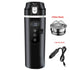 DC 12V/24V Car Travel Electric Kettle, 500ml Car Heating Mug with Anti-Spill Lid, Leak-proof, 304 Stainless Steel Liner Portable Coffee Tea Cup