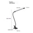 Clip on Desk Lamp LED Reading light Dimmable USB Small Clamp Lamp  Adjustable Flexible Gooseneck Table Light for Bed Headboard, Nail, Home Office,Computer(Black)