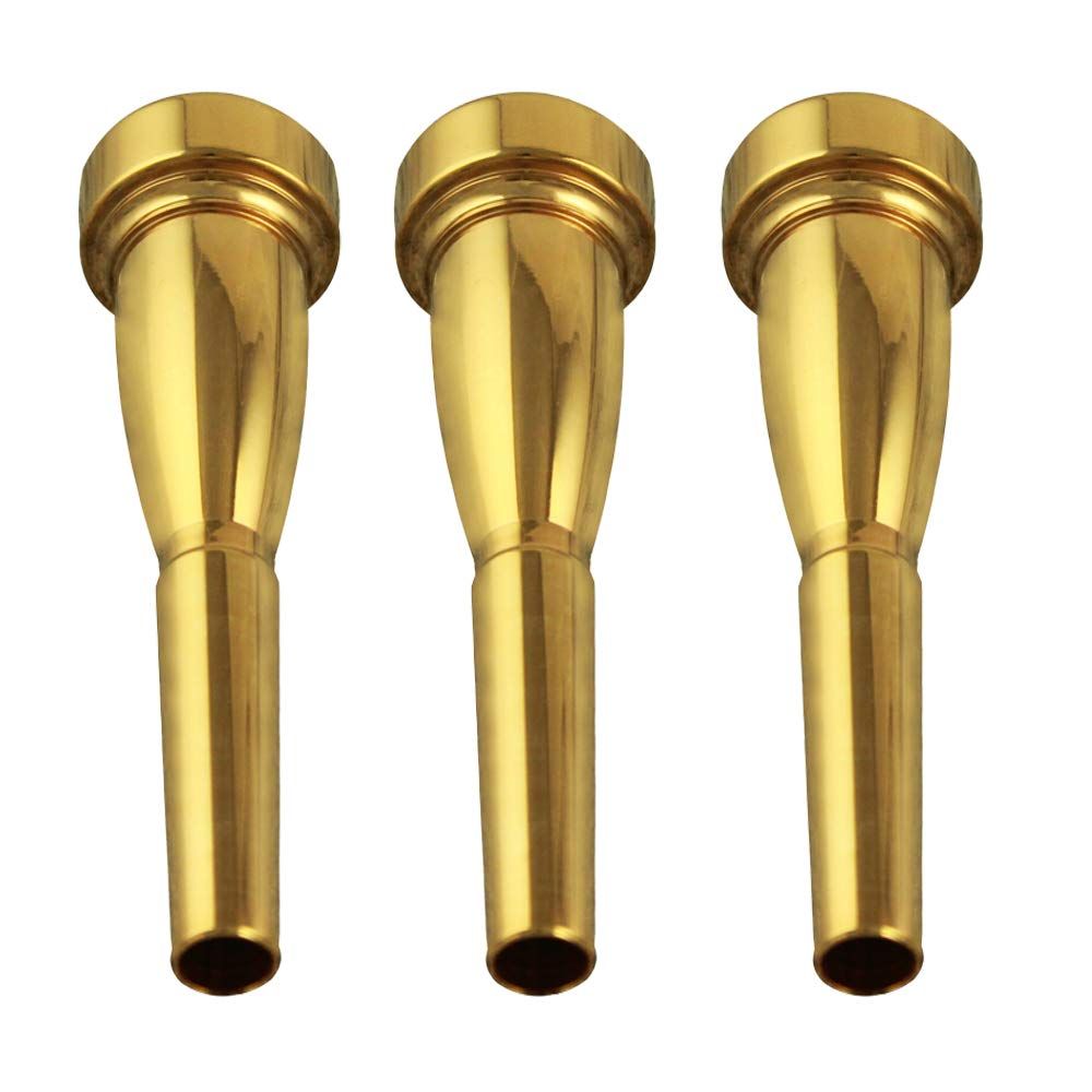 3C/5C/7C Trumpet Mouthpiece, Copper Material Trumpet Accessories Parts(3 Pack)  Trumpet Instrument Accessories