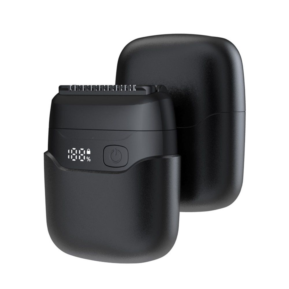 Men's electric shaver: dual blade shaver, LED display screen, USB-C fast charging, waterproof - very suitable for travel and shaving at home（black）