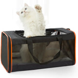 Cat Carriers for Large Cats 20 lbs+ Soft Pet Carrier for Small Dog/Durable 2 Kitty Travel Bag/Medium Big Cats Puppy 15 Pounds/Softside Cat Carrier Large(oniy bag)