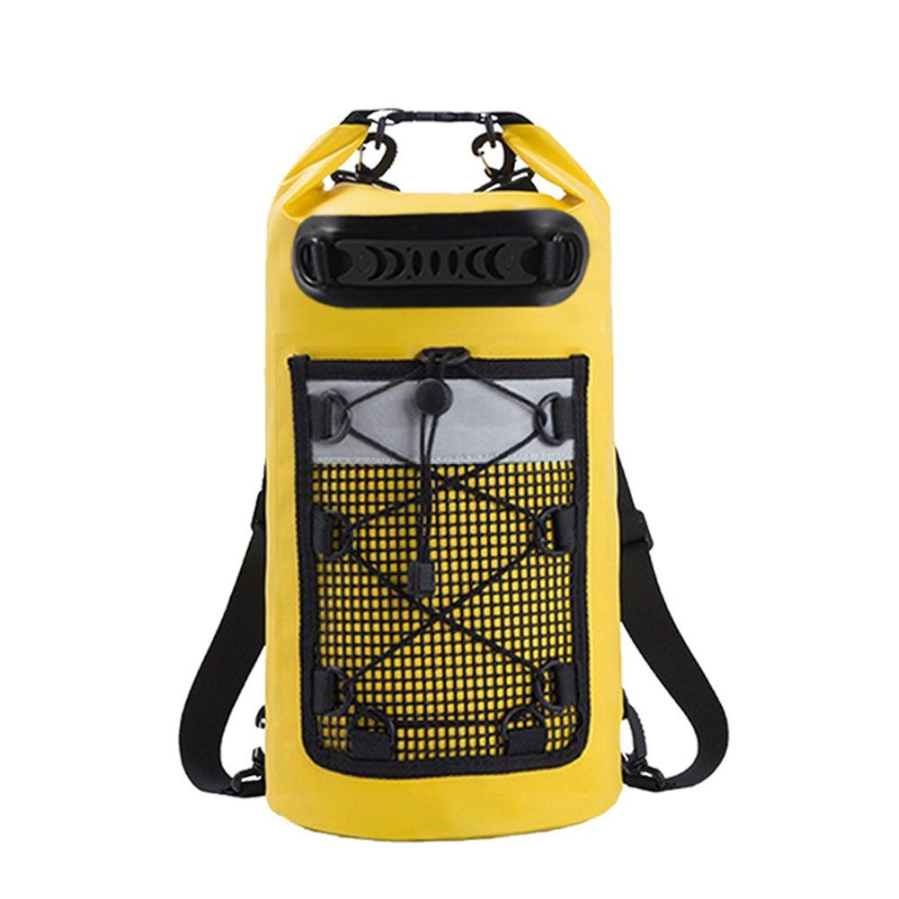Dry Bag, Waterproof Floating Backpack 20L Case for Boating, Kayaking, Fishing, swimming, beach and outdoor activities (yellow)