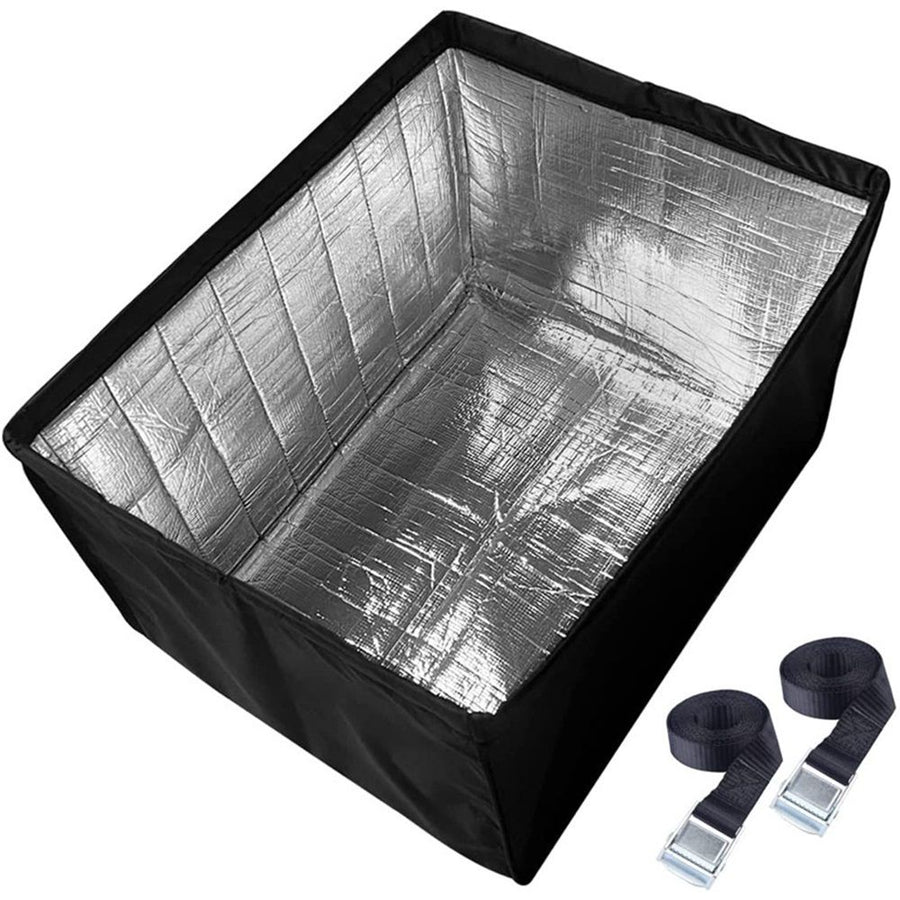 Window Air Conditioner Insulation Cover for Outside Unit, Outdoor Dust-Proof and Waterproof, 17"L × 13"H × 12"D - Black